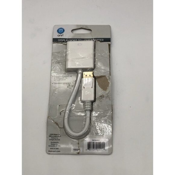 Onn Display Port to HDMI Adapter Gold Plated Connectors - Picture 3 of 5